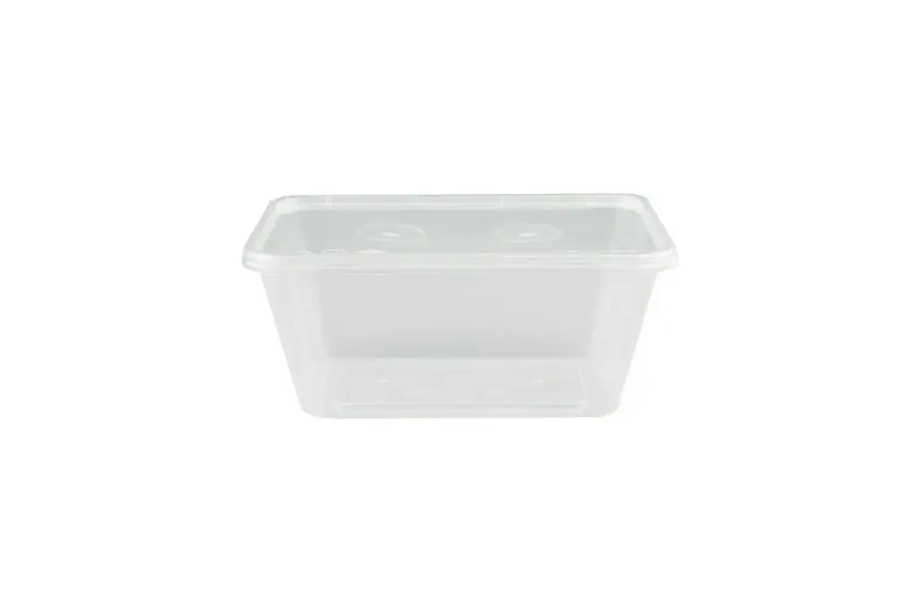1000ml Rectangular Plastic Disposable Container Pk20