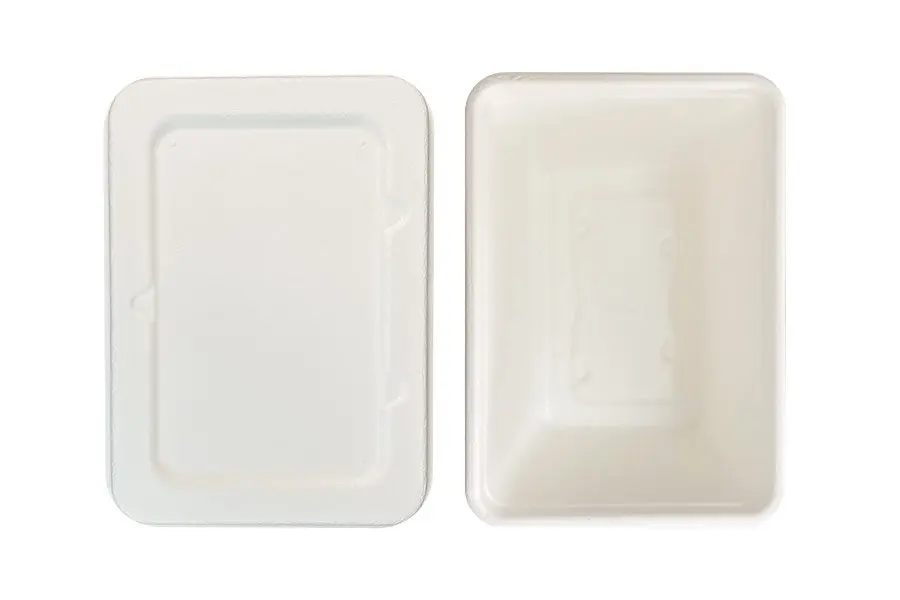 [SG1004] 1000ml Sugar Cane Containers With Sugar Cane Lids Pk4