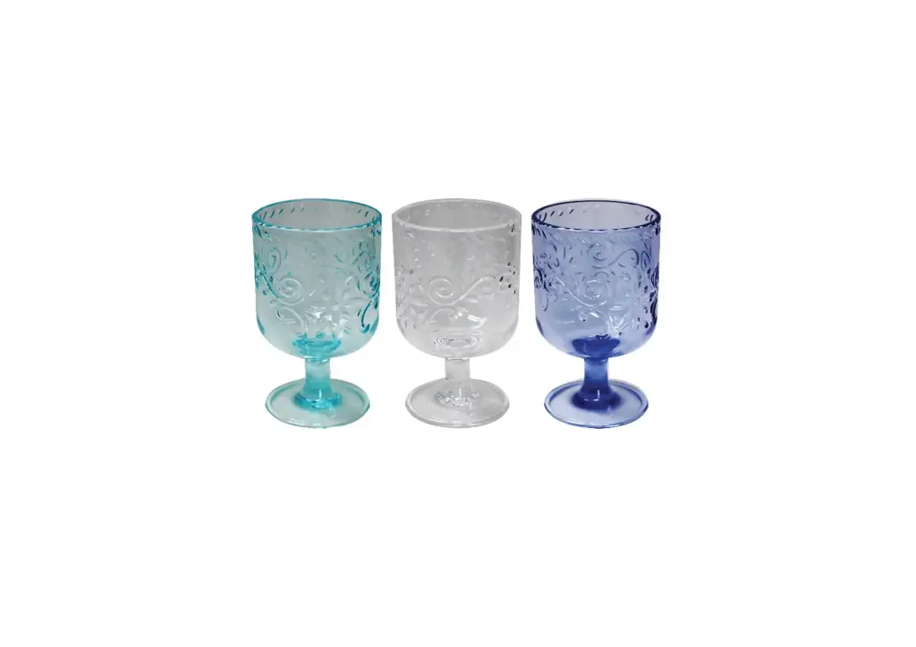 [EMBWINES] 130ml Reusable Embossed Wine Glass Pk1