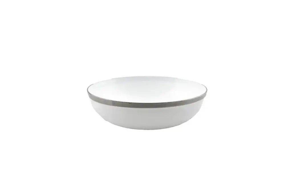 [PRSBS] 142mm Heavy Duty Salad Bowl With Silver Rim Pk4