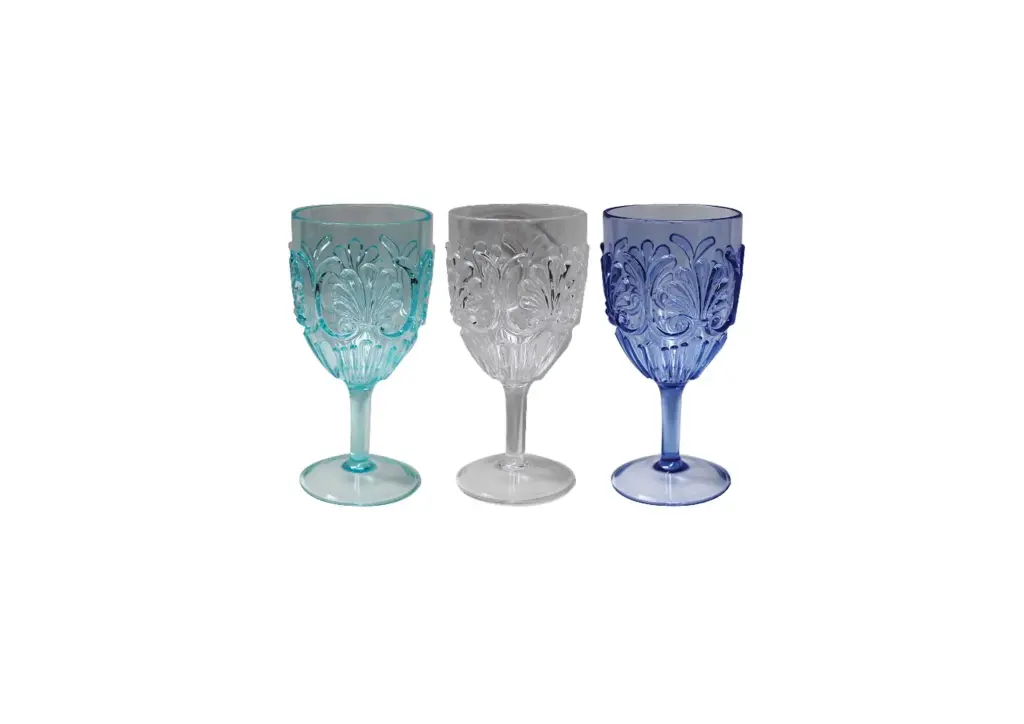 [EMBWINEL] 180ml Reusable Embossed Wine Glass Pk1