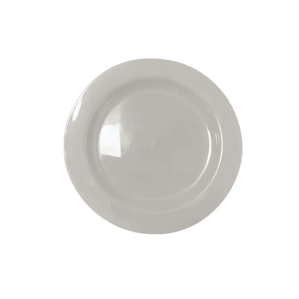 180mm Reusable Snack Plate Cool Grey Pk10