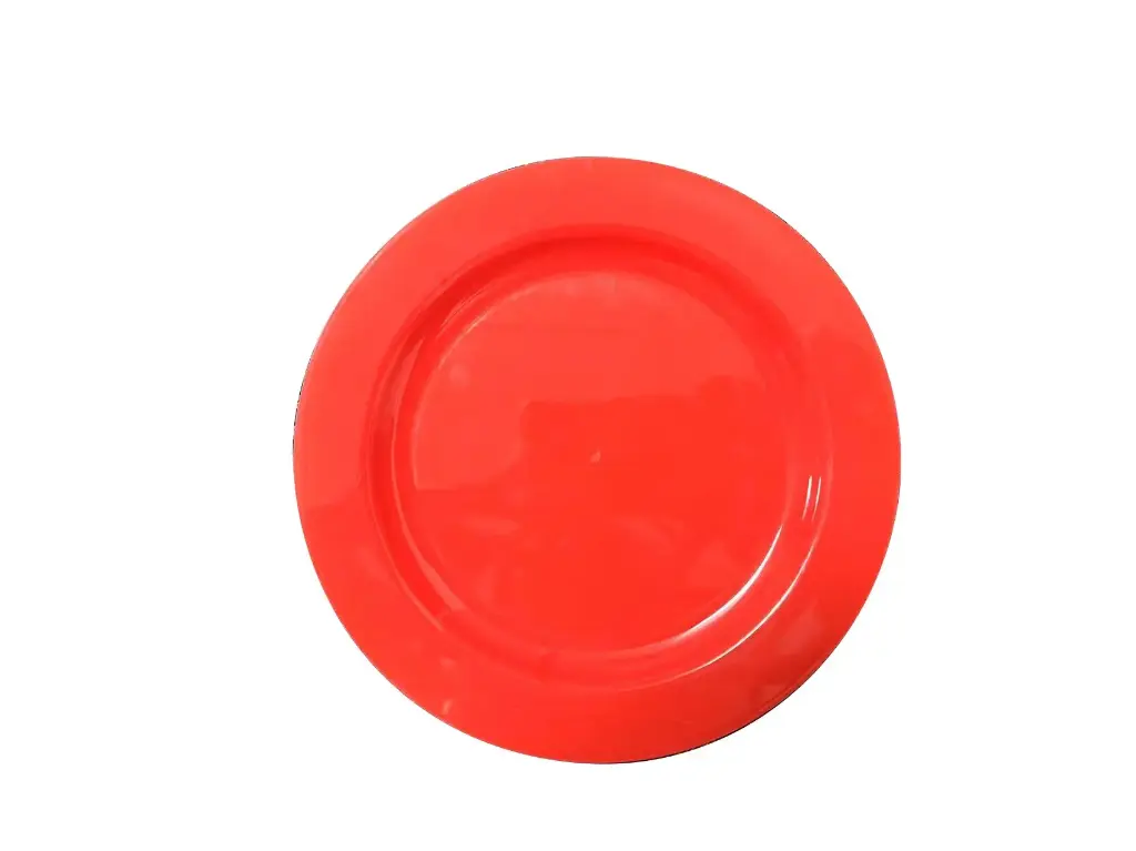 180mm Reusable Snack Plate Red Pk10