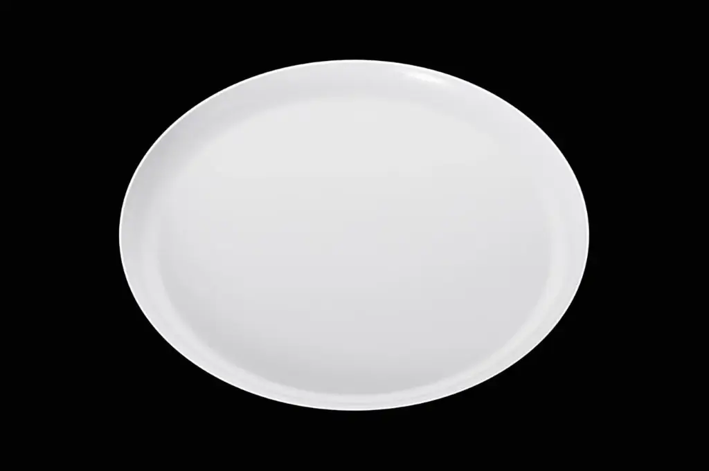 210mm Heavy Duty White Plate with Silver Rim Pk10