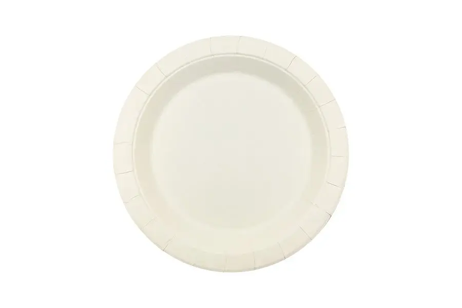 230mm FSC Round White Paper Plate Pk100