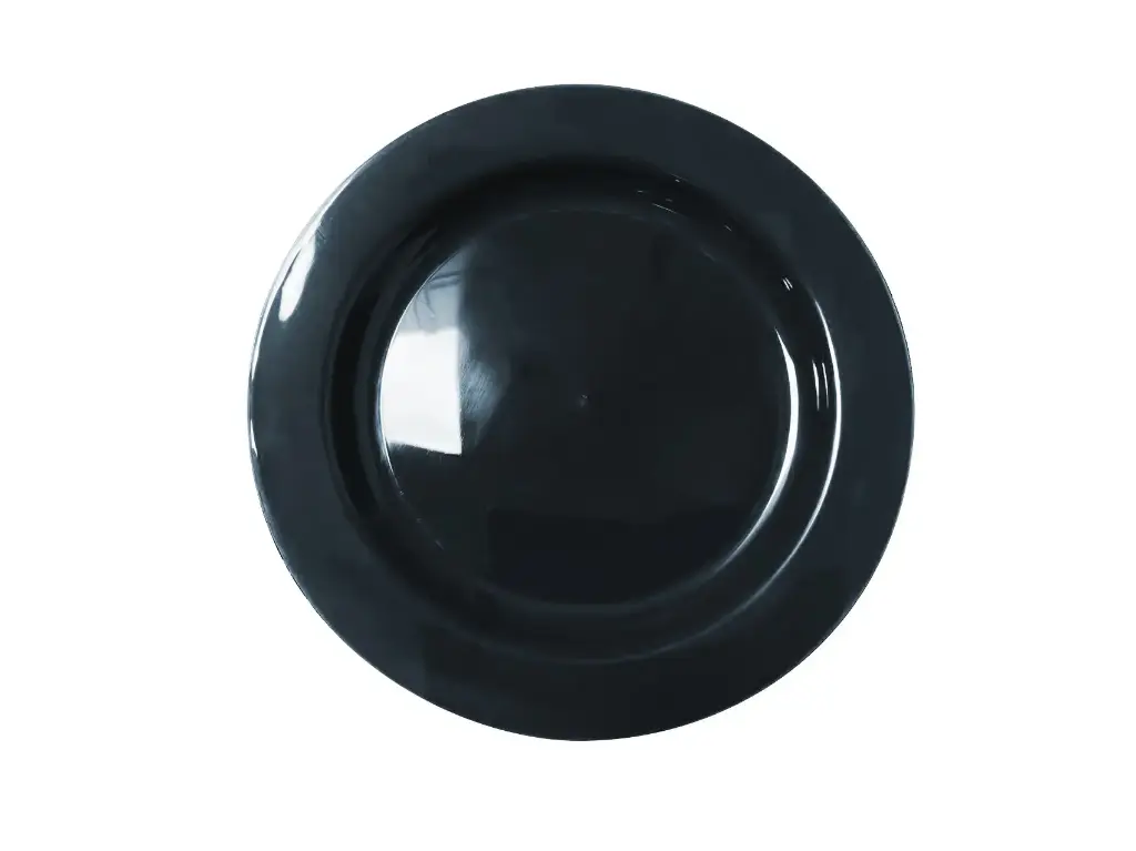 [REBK910-12] 230mm Reusable Dinner Plate Black Pk10