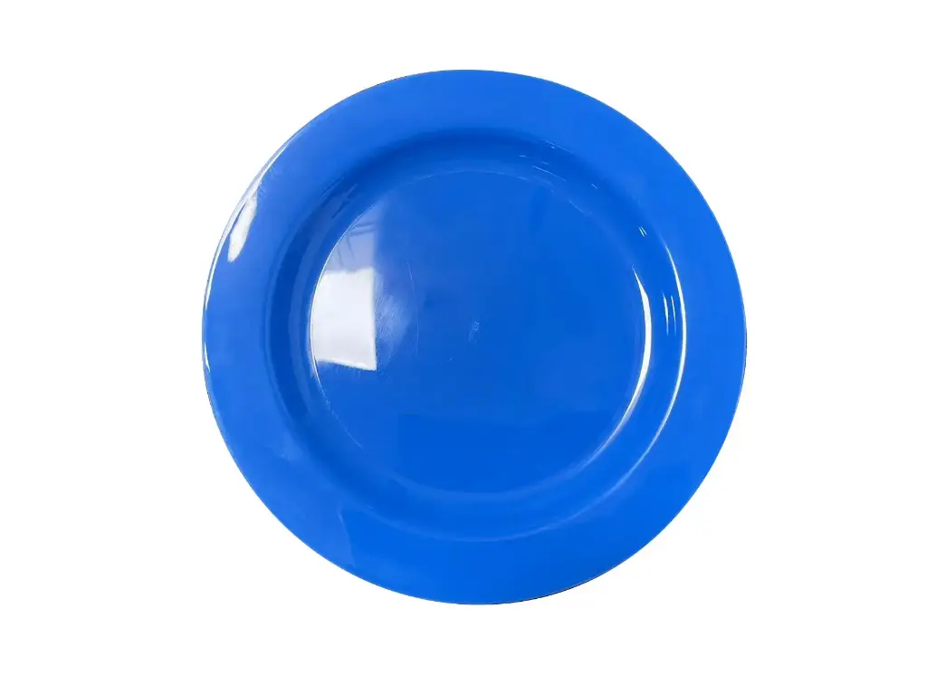 [REBL910-12] 230mm Reusable Dinner Plate Blue Pk10
