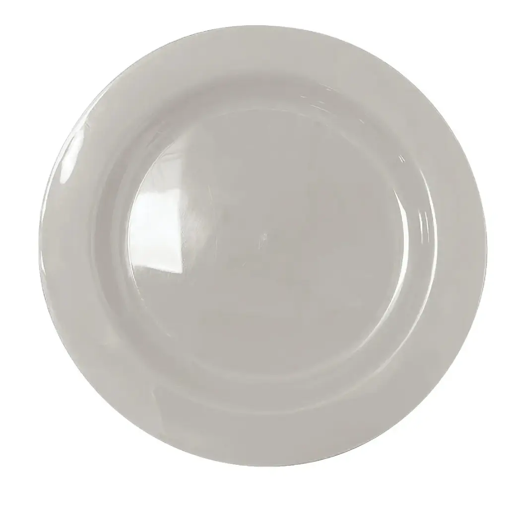 230mm Reusable Dinner Plate Cool Grey Pk10