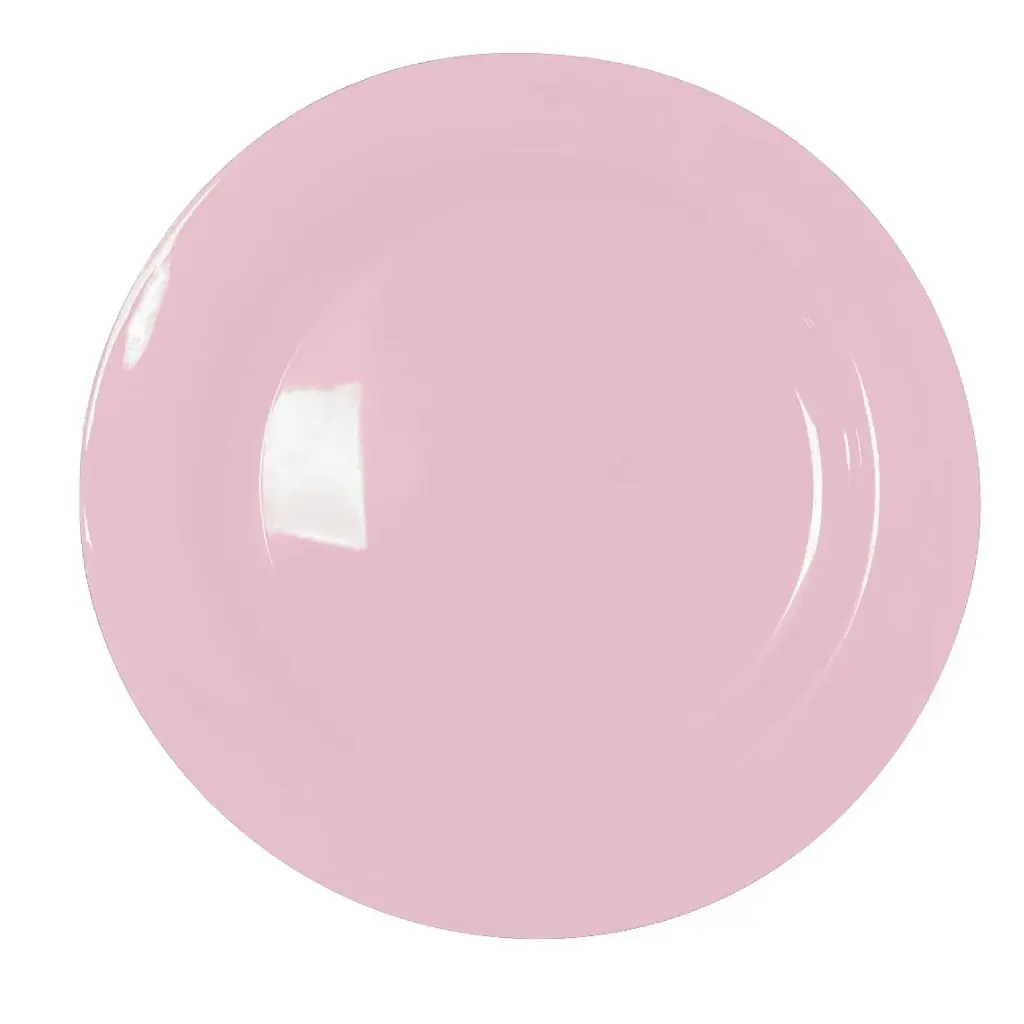 230mm Reusable Dinner Plate Pastel Pink Pk10