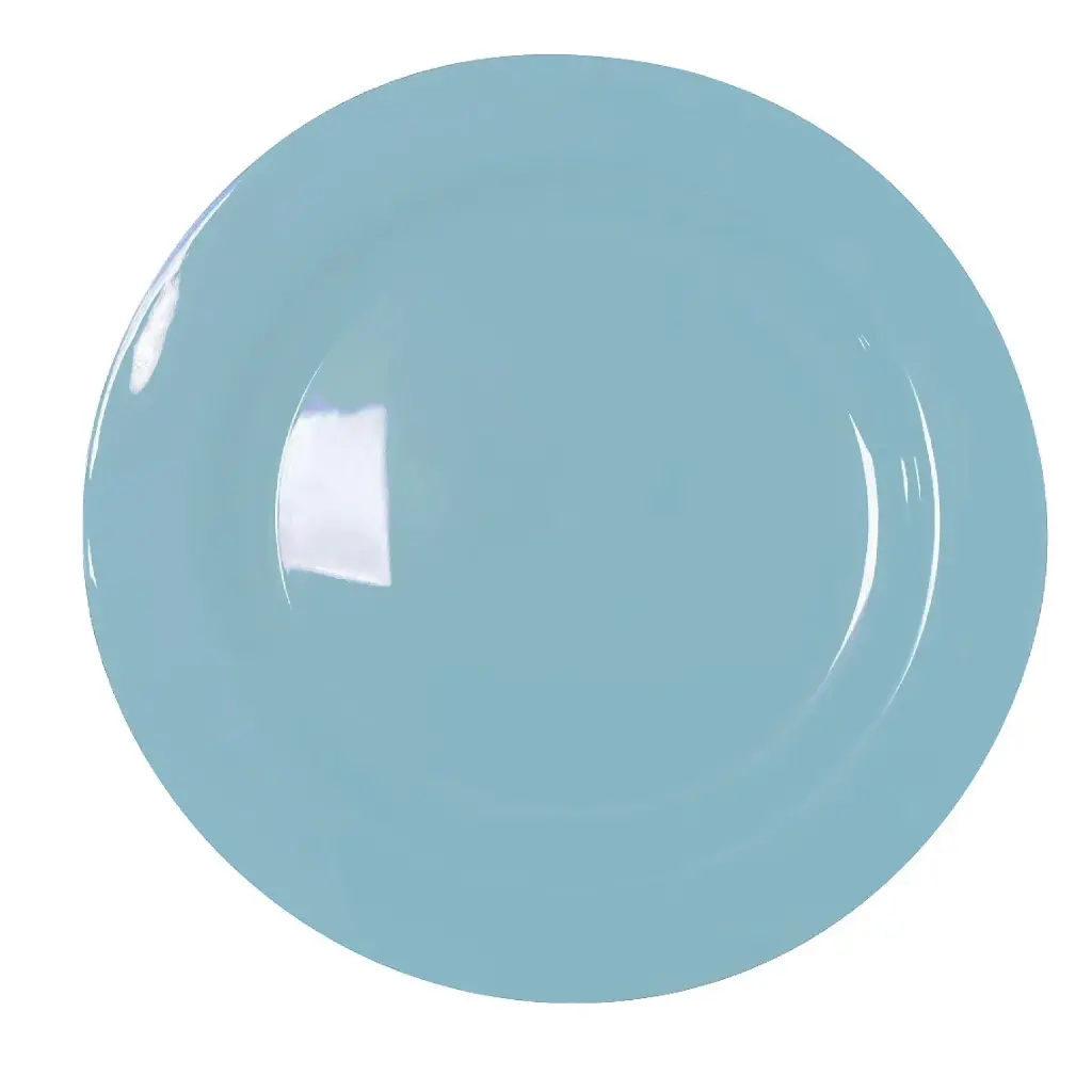 [RET910-12] 230mm Reusable Dinner Plate Turquoise Pk10