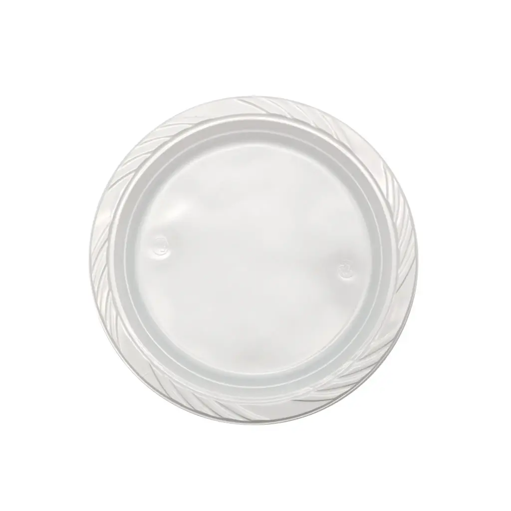 230mm Reusable Dinner Plate White Pk25