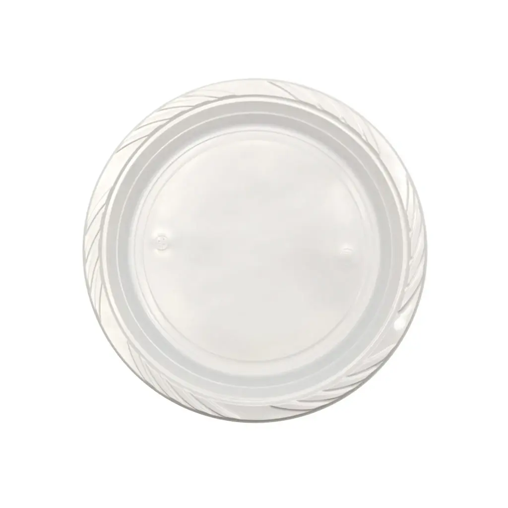 250mm Reusable Dinner Plate White Pk25