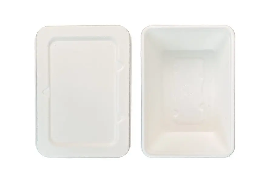 [SG804] 800ml Sugar Cane Containers With Sugar Cane Lids Pk4