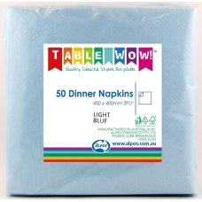 [380207.0] Light Blue Dinner Napkin 40X40cm 2Ply P50