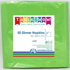 [380222.0] Lime Dinner Napkin 40X40cm 2Ply P50