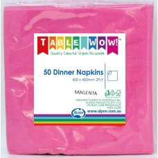 [380234.0] Magenta Dinner Napkin 40X40cm 2Ply P50