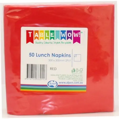[380116] Red Lunch Napkin 33X33cm 2ply P50