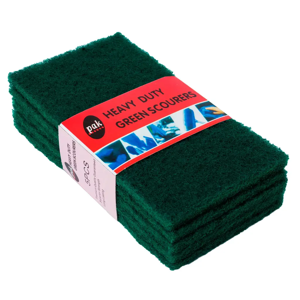 [HD-SCOURER-PAD-GREEN] 6(100) HEAVY DUTY SCOURER-GREEN