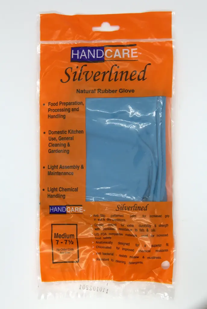 HandCare Blue Silverlined Natural Rubber Glove - Extra Large