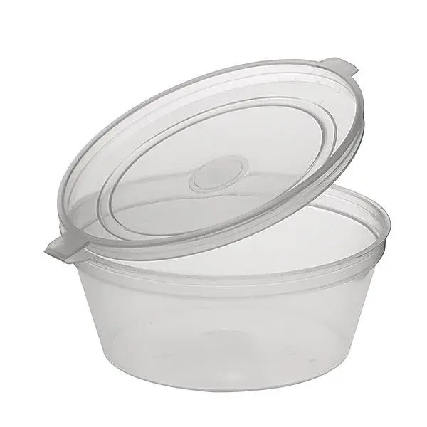 [CONT-70ML-HLID] 70ML ROUND SAUCE CONTAINER HINGE LID