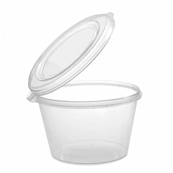 [CONT-100ML-HLID] 100ML ROUND SAUCE CONTAINER WITH LID