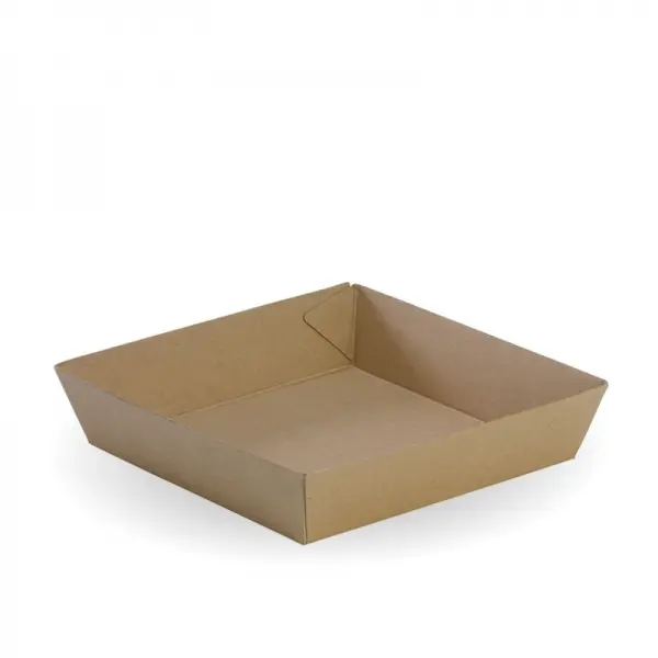 [WOW-#2-TRAY] 240 #2 KRAFT CORRUGATED FOOD TRAY 178*178*45