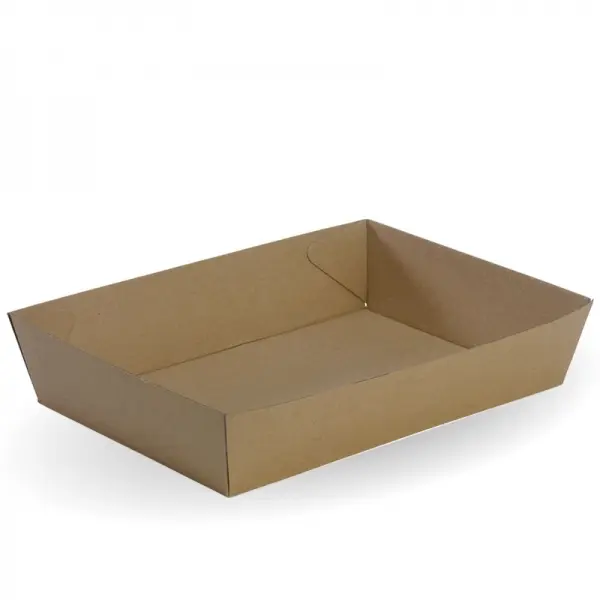 [WOW-#5-TRAY] 100 #5 KRAFT CORRUGATED FOOD TRAY 255*179*58