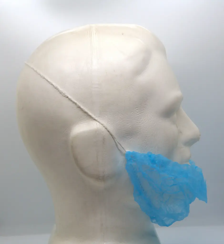 [450NWBCB (1000pcs)] SC Non-Woven Beard Cover Blue