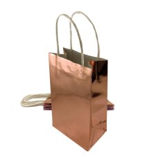 PARTYBAG PAPER MET ROSEGLD PK5