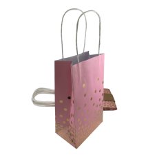 PARTYBAG PAPER PINK & GOLD PK5