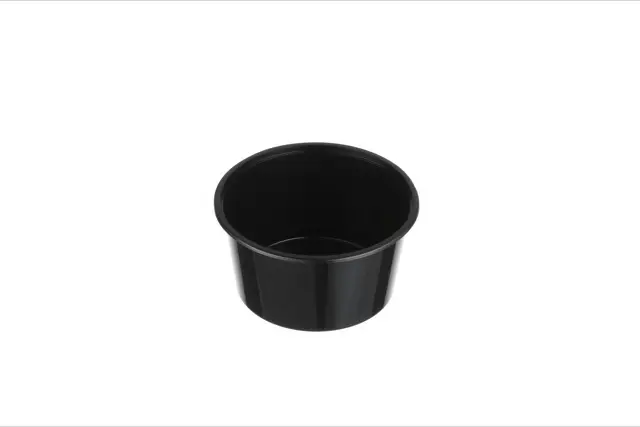 [RB 440B] 440ml Round Container Black