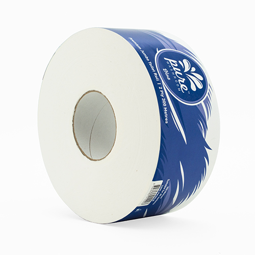 [PW300JNB-F] Pure Washroom Blue Range 2 Ply 300 Metre Jumbo Toilet Roll