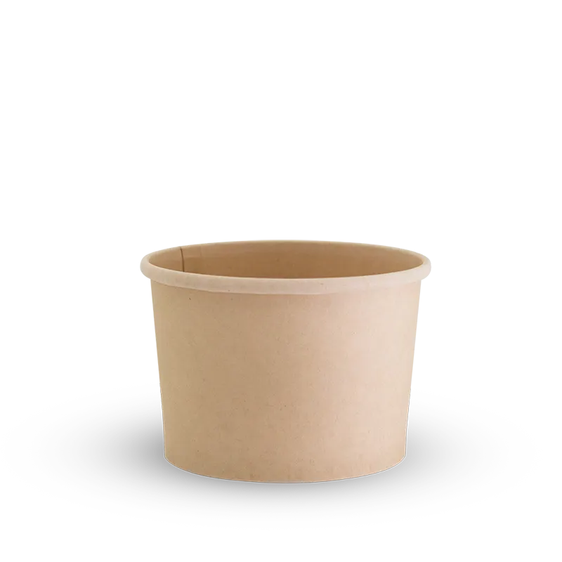 [FC8P] Bamboo Food Container – 8oz, Bamboo Paper + PLA Lining