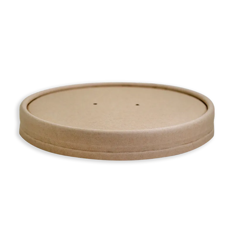 [FCPLS] Bamboo Lids to suit Bamboo Food Containers – 12/16/24oz, Bamboo Paper + PLA Lining