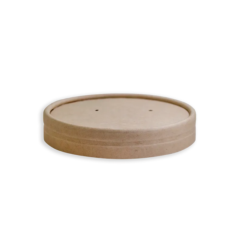 Bamboo Lids to suit Bamboo Food Containers – 6/8oz, Bamboo Paper + PLA Lining