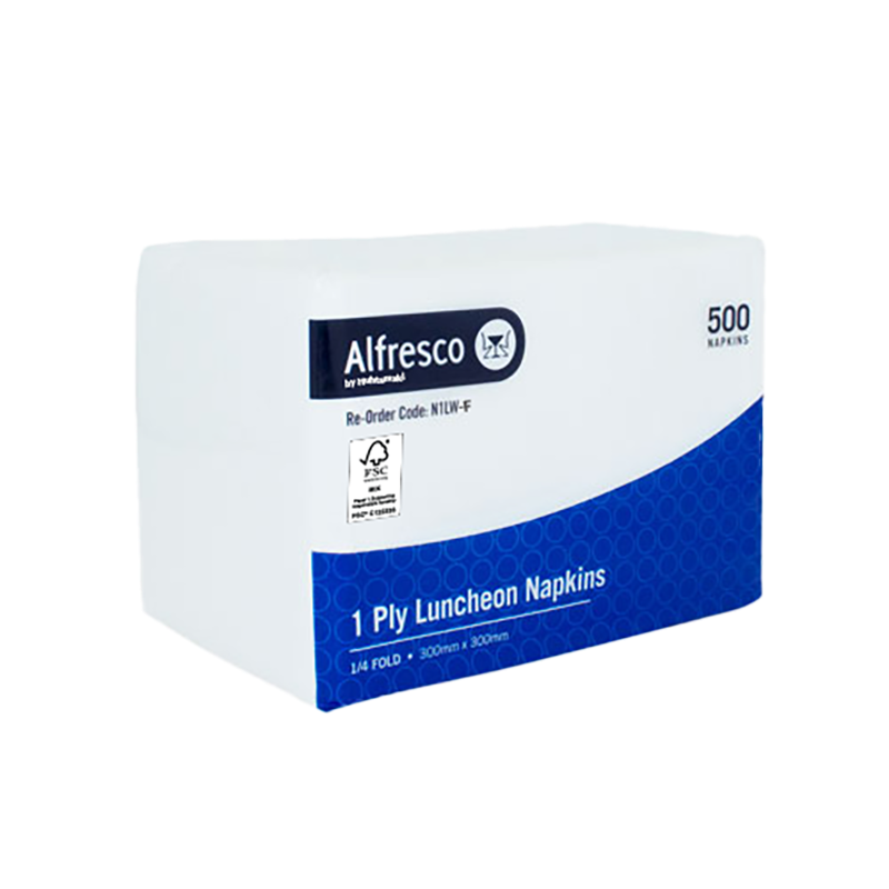 FSC 1 Ply White Luncheon 1/4 Fold