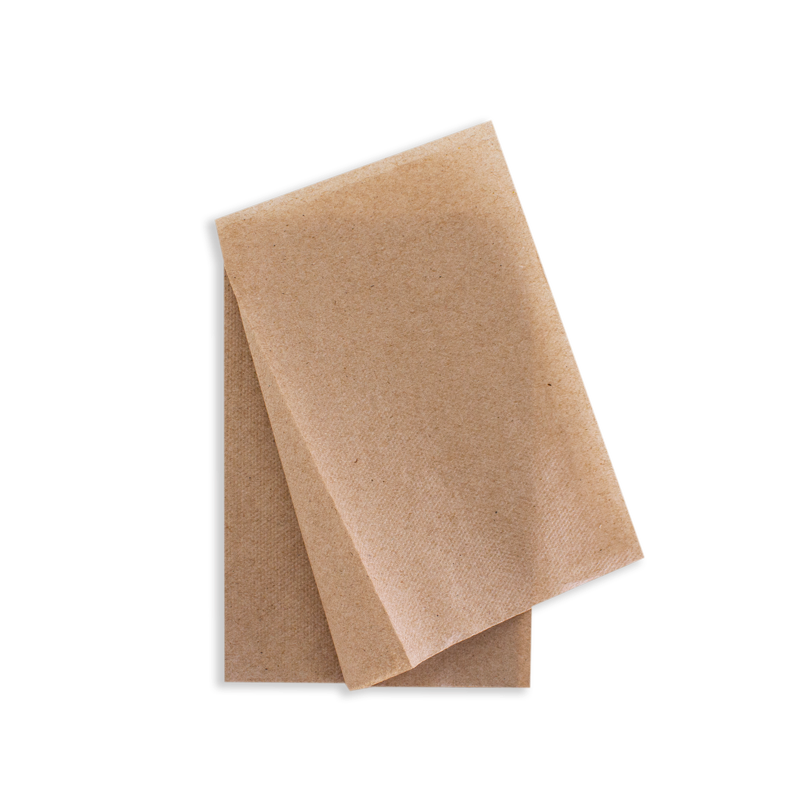[NQBES-F] FSC Mix Credit Napkin 2 Ply Quilted Brown Express V Fold