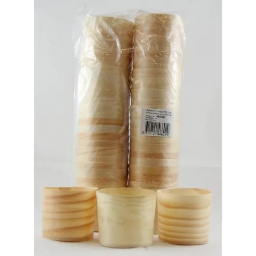 [460601] Wooden Cups 6x5.5cm Pack 50