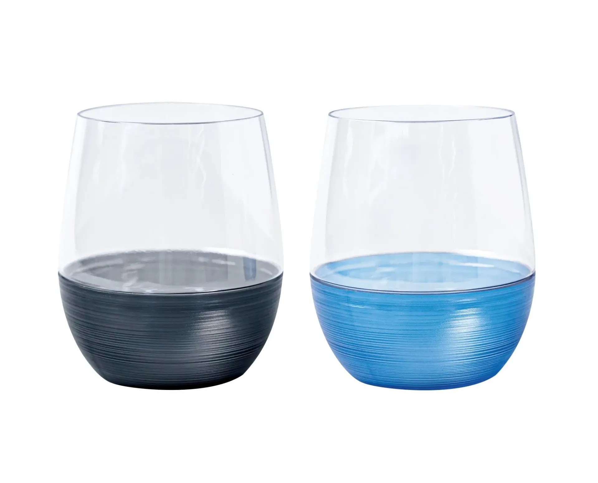 350mL Stemless Wine Glass Asst Cols Pk1