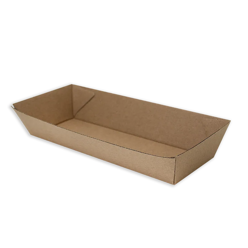 [PBOHDT-F] FSC Kraft Board Hot Dog Tray 230 x 95 x 40mm