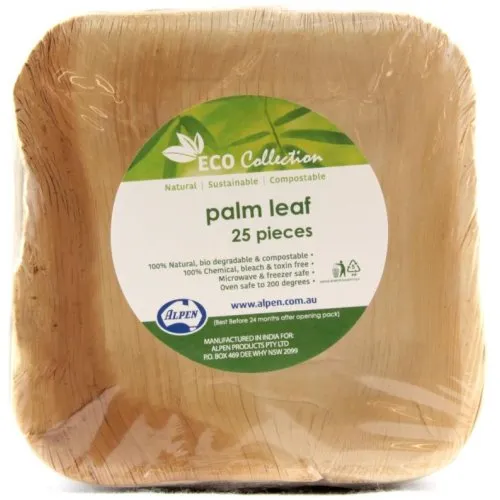 [461124] PALMLEAF SQUARE BOWL 5"PK25x4