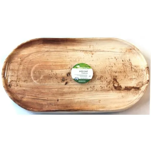 [461150] PALMLEAF PLATTER 22X12" P10