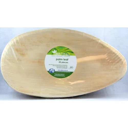 [461157] PALMLEAF OVAL PLATE 12"PK25x4