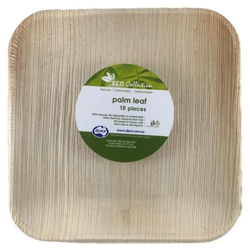 [461238] PALMLEAF SQ. PLATE 8" P10x10
