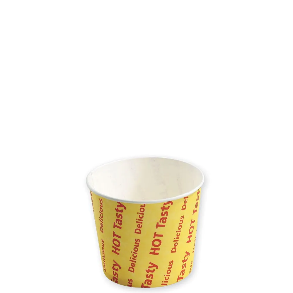 Chip Cup Tasty Hot Delicious Multi Colour Small 8oz