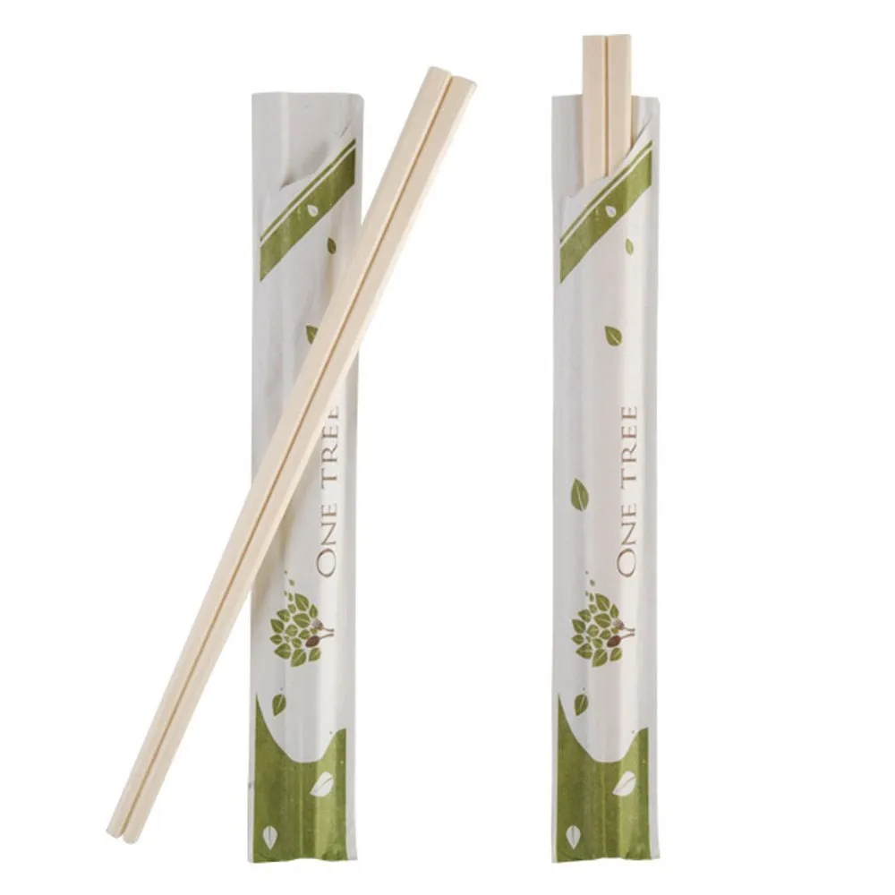 [QLDCSIW] Chopstick Wooden Wrapped 100 Chopsticks 203mm