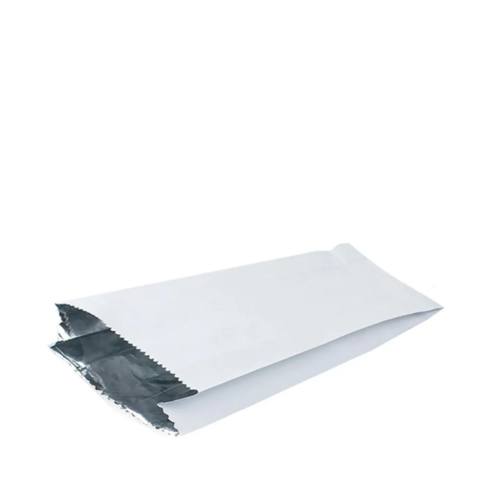 [107002] Paper Bag Foil Lined Plain White Large 300x180x45mm
