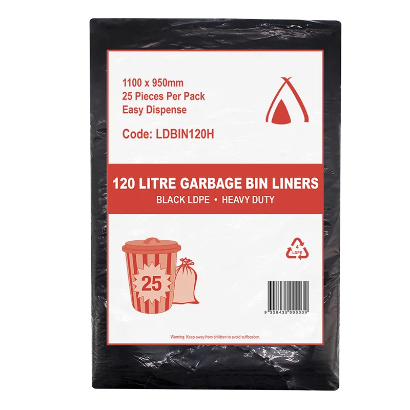 120 LTR LD H/DUTY BLK B/LINER 1100X950MM