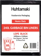 240 LTR H/DUTY BLACK B/LINER 1450X1140MM