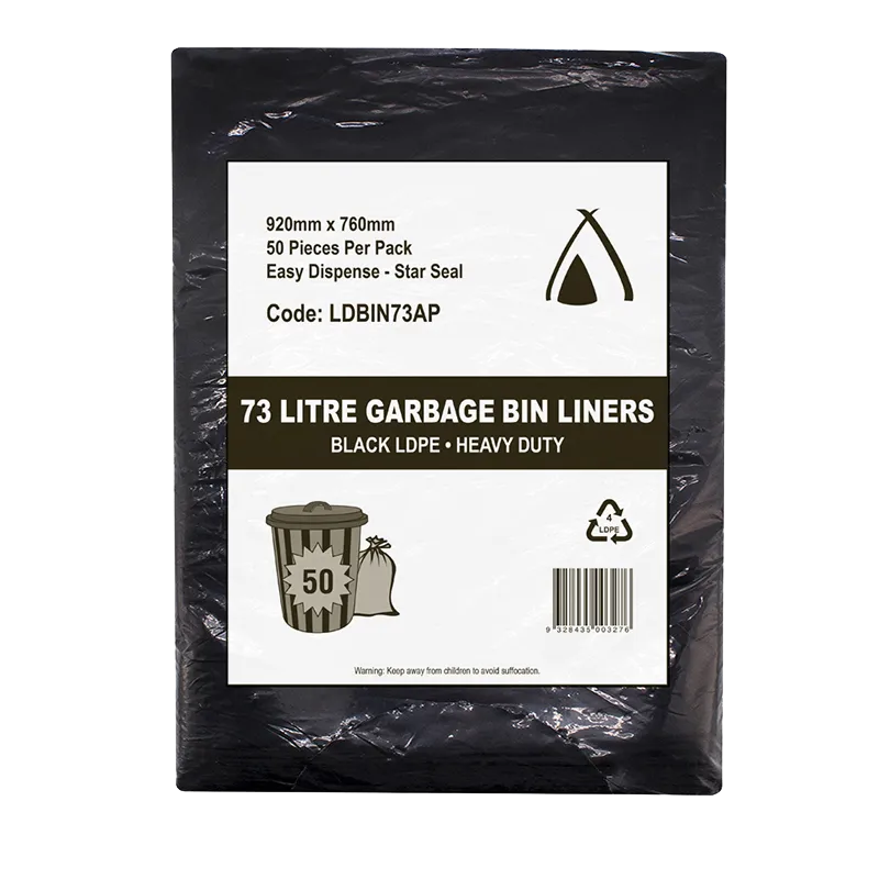 73 LTR LDPE BLACK B/LINER 920 X 760MM